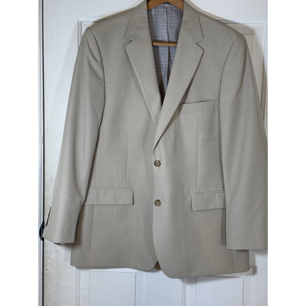 Saddlebred Cream men's Blazer Sports Coat 42 Career Work Church Wedding Formal